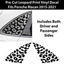 Animal Leopard Cheetah Cow Window Vinyl Decal Stickers Fits Porsche Macan 2015 - 2021 - Bogar Tech Designs