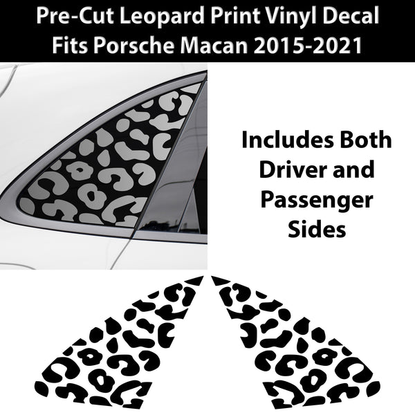 Animal Leopard Cheetah Cow Window Vinyl Decal Stickers Fits Porsche Macan 2015 - 2021 - Bogar Tech Designs