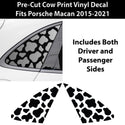 Animal Leopard Cheetah Cow Window Vinyl Decal Stickers Fits Porsche Macan 2015 - 2021 - Bogar Tech Designs