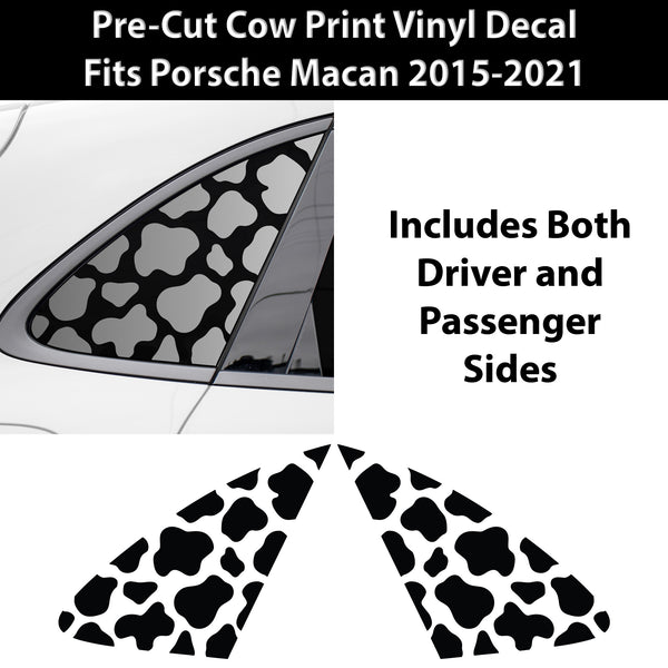 Animal Leopard Cheetah Cow Window Vinyl Decal Stickers Fits Porsche Macan 2015 - 2021 - Bogar Tech Designs