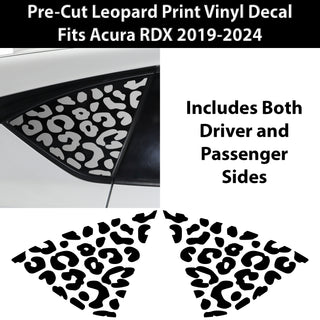 Animal Leopard Cheetah Cow Window Vinyl Decal Stickers Fits Acura RDX 2019 - 2024 - Bogar Tech Designs