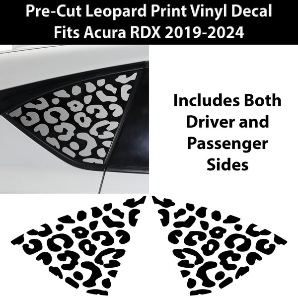 Animal Leopard Cheetah Cow Window Vinyl Decal Stickers Fits Acura RDX 2019 - 2024 - Bogar Tech Designs