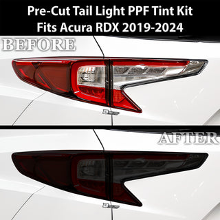 Full Headlight Taillight Precut Smoked PPF Tint Kit Film Overlay Fits Acura RDX 2019 - 2025 - Bogar Tech Designs