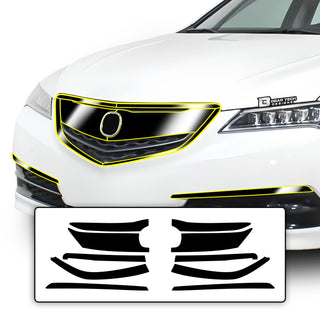 Vinyl Chrome Delete Side Window Front Bumper Rear Wheel Rim Trim Blackout Decal Stickers Overlay Film Fits Acura TLX 2015 - 2020 - Bogar Tech Designs