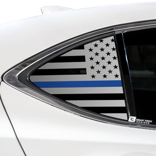Quarter Window American Flag Vinyl Decal Stickers Fits Acura TLX 2015 - 2020 - Bogar Tech Designs