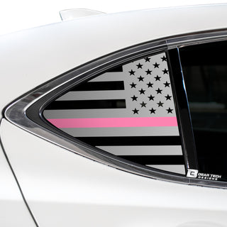 Quarter Window American Flag Vinyl Decal Stickers Fits Acura TLX 2015 - 2020 - Bogar Tech Designs