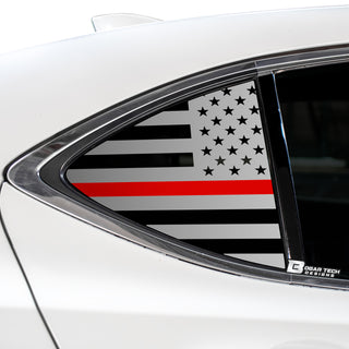 Quarter Window American Flag Vinyl Decal Stickers Fits Acura TLX 2015 - 2020 - Bogar Tech Designs