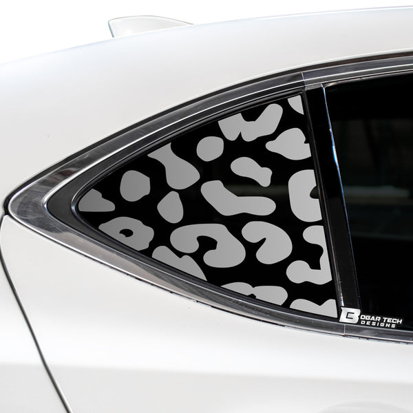 Animal Leopard Cheetah Cow Window Vinyl Decal Stickers Fits Acura TLX 2015 - 2020 - Bogar Tech Designs
