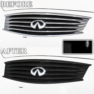 Vinyl Chrome Delete Front Grille Rear Bumper Blackout Decal Stickers Overlay Film Fits Infiniti G37 Coupe 2008 - 2013 - Bogar Tech Designs