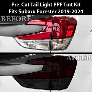 Full Headlight Taillight Precut Smoked PPF Tint Kit Film Overlay Fits Subaru Forester 2019 - 2024 - Bogar Tech Designs