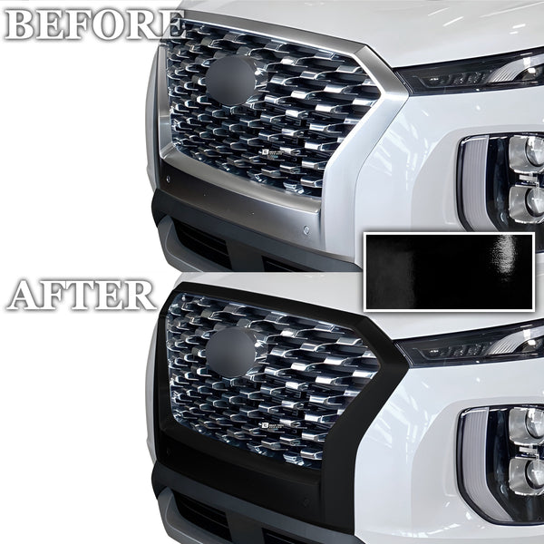 Side Window Skirt Vinyl Chrome Delete Trim Blackout Decal Stickers Overlay Film Fits Hyundai Palisade 2020 - 2025 - Bogar Tech Designs