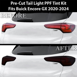 Full Headlight Taillight Precut Smoked PPF Tint Kit Film Overlay Fits Buick Encore GX 2020 - 2023 - Bogar Tech Designs