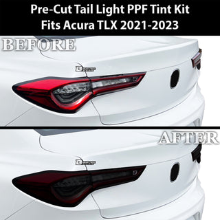 Fits Acura TLX 2021 - 2025 Full Headlight Taillight Precut Smoked PPF Tint Kit Overlay Film - Bogar Tech Designs
