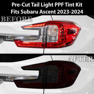 Full Headlight Taillight Precut Smoked PPF Tint Kit Film Overlay Fits Subaru Ascent 2023 - 2025 - Bogar Tech Designs