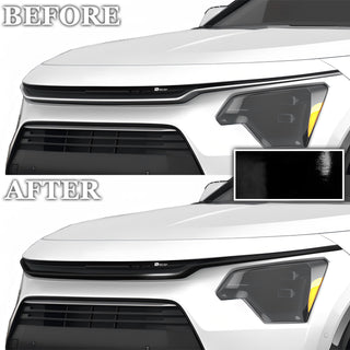 Vinyl Chrome Delete Grille Window Blackout Decal Stickers Overlay Film Fits Kia Niro 2023 - 2025 - Bogar Tech Designs