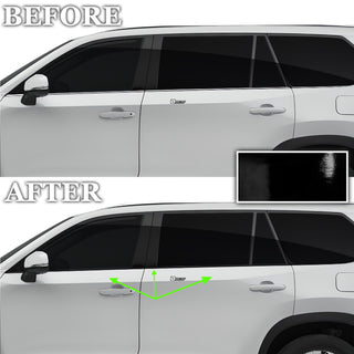 Vinyl Chrome Delete Grille Side Window Blackout Decal Stickers Cover Overlay Fits Toyota Grand Highlander 2024 2025