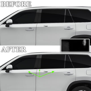 Vinyl Chrome Delete Grille Side Window Blackout Decal Stickers Overlay Film Fits Toyota Grand Highlander 2024 2025 - Bogar Tech Designs