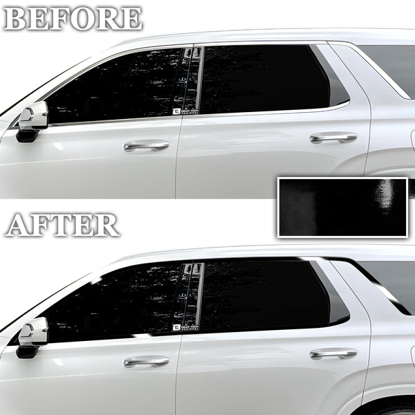 Side Window Skirt Vinyl Chrome Delete Trim Blackout Decal Stickers Overlay Film Fits Hyundai Palisade 2020 - 2025 - Bogar Tech Designs