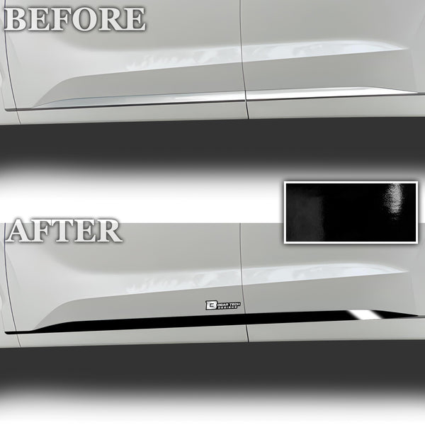Side Window Skirt Vinyl Chrome Delete Trim Blackout Decal Stickers Overlay Film Fits Hyundai Palisade 2020 - 2025 - Bogar Tech Designs