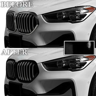 Fits BMW X1 Vinyl Chrome Delete Grille Blackout Decal Stickers Overlay Film - Bogar Tech Designs