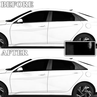 Vinyl Chrome Delete Front Rear Bumper Blackout Decal Stickers Overlay Film Fits Hyundai Elantra 2024 - 2025 - Bogar Tech Designs