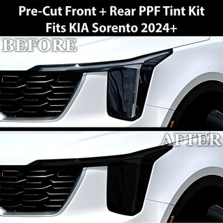 Fits KIA Sorento 2024 - 2025 Full Headlight Taillight Precut Smoked PPF Tint Kit Film Overlay - Bogar Tech Designs