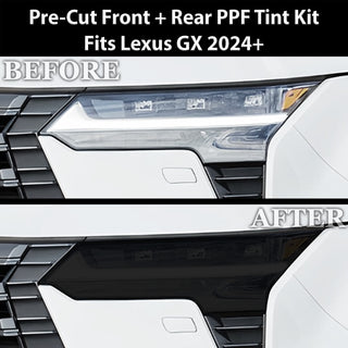 Fits Lexus GX 2024 - 2025 Full Headlight Taillight Precut Smoked PPF Tint Kit Film Overlay - Bogar Tech Designs
