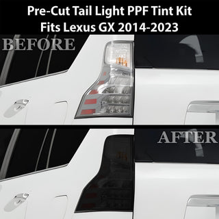 Full Headlight Taillight Precut Smoked PPF Tint Kit Film Overlay Cover Fits Lexus GX