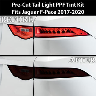 Full Headlight Taillight Precut Smoked PPF Tint Kit Film Overlay Fits Jaguar F - Pace 2017 - 2020 - Bogar Tech Designs