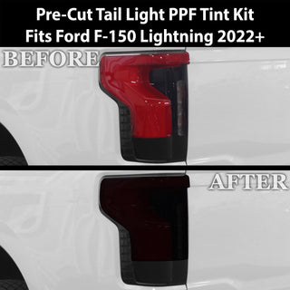 Full Headlight Taillight Precut Smoked PPF Tint Kit Film Overlay Cover Fits Ford F150 Lightning 2022+