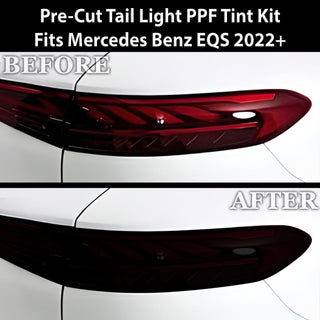 Full Headlight Taillight Precut Smoked PPF Tint Kit Film Overlay Cover Fits Mercedes Benz EQS 2022+