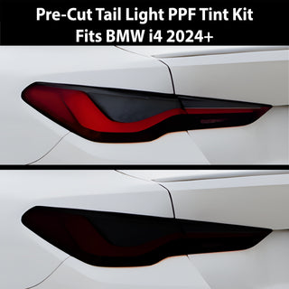 Fits BMW i4 2022 - 2025 Full Headlight Taillight Precut Smoked PPF Tint Kit Film Overlay - Bogar Tech Designs
