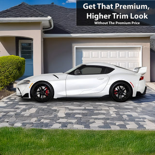 Vinyl Chrome Delete Wheel Trim Blackout Decal Stickers Overlay Film Fits Toyota GR Supra 2020 - 2025 - Bogar Tech Designs