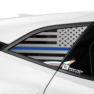 Buy thin-blue-line American Flag Rear Quarter Window Vinyl Decal Stickers Fits Chevy Blazer 2019-2024