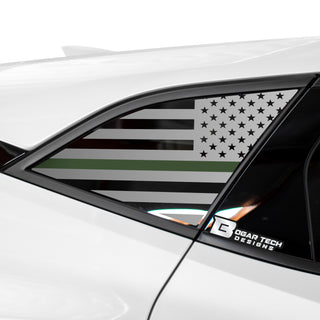 American Flag Rear Quarter Window Vinyl Decal Stickers Fits Chevy Blazer 2019 - 2025 - Bogar Tech Designs