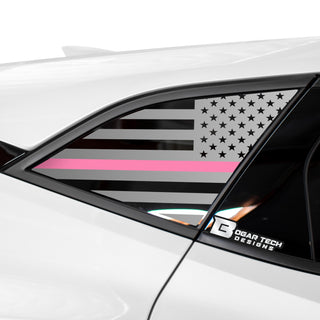 Buy thin-pink-line American Flag Rear Quarter Window Vinyl Decal Stickers Fits Chevy Blazer 2019-2024