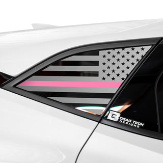 American Flag Rear Quarter Window Vinyl Decal Stickers Fits Chevy Blazer 2019 - 2025 - Bogar Tech Designs