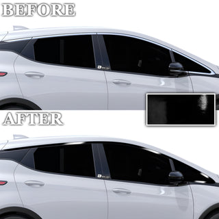 Vinyl Chrome Delete Wheel Window Sides Front Trim Blackout Decal Stickers Overlay Film Fits Chevrolet Bolt 2021 - 2025 - Bogar Tech Designs