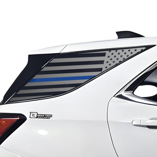 Buy thin-blue-line American Flag Rear Quarter Window Vinyl Decal Stickers Fits Chevy Equinox 2018-2024