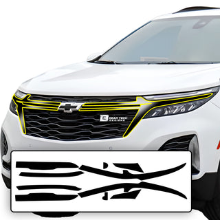 Vinyl Chrome Delete Sides Front Rear Bumper Trim Blackout Decal Stickers Overlay Film Fits Chevy Equinox 2018 - 2024 - Bogar Tech Designs