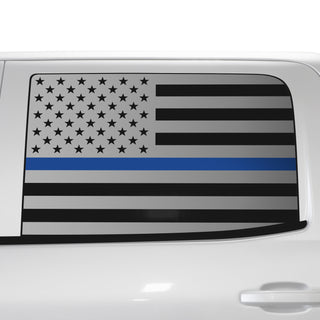 Window American Flag Vinyl Decal Stickers Fits Chevy Silverado & GMC Sierra 1500 2014 - 2018 - Bogar Tech Designs