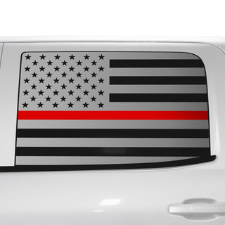 Window American Flag Vinyl Decal Stickers Fits Chevy Silverado & GMC Sierra 1500 2014 - 2018 - Bogar Tech Designs