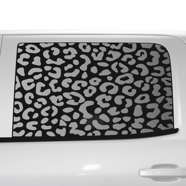 Animal Leopard Cheetah Cow Window Vinyl Decal Stickers Fits Chevy Silverado & GMC Sierra 1500 2014 - 2018 - Bogar Tech Designs