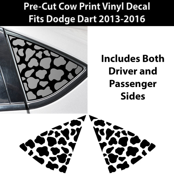 Animal Leopard Cheetah Cow Window Vinyl Decal Stickers Fits Dodge Dart 2013 - 2016 - Bogar Tech Designs