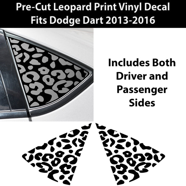 Animal Leopard Cheetah Cow Window Vinyl Decal Stickers Fits Dodge Dart 2013 - 2016 - Bogar Tech Designs