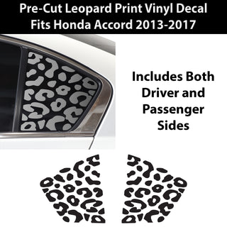 Animal Leopard Cheetah Cow Window Vinyl Decal Stickers Fits Honda Accord 2013 - 2017 - Bogar Tech Designs
