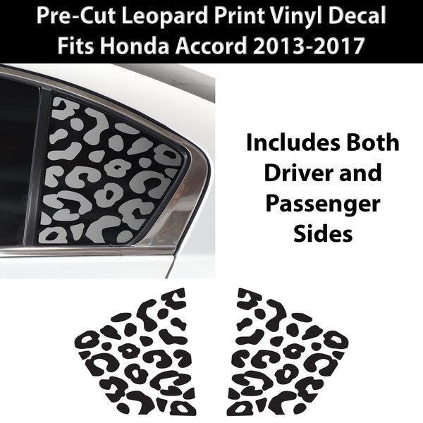 Animal Leopard Cheetah Cow Window Vinyl Decal Stickers Fits Honda Accord 2013 - 2017 - Bogar Tech Designs