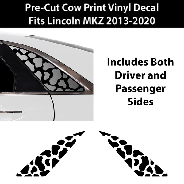 Animal Leopard Cheetah Cow Window Vinyl Decal Stickers Fits Lincoln MKZ 2013 - 2020 - Bogar Tech Designs