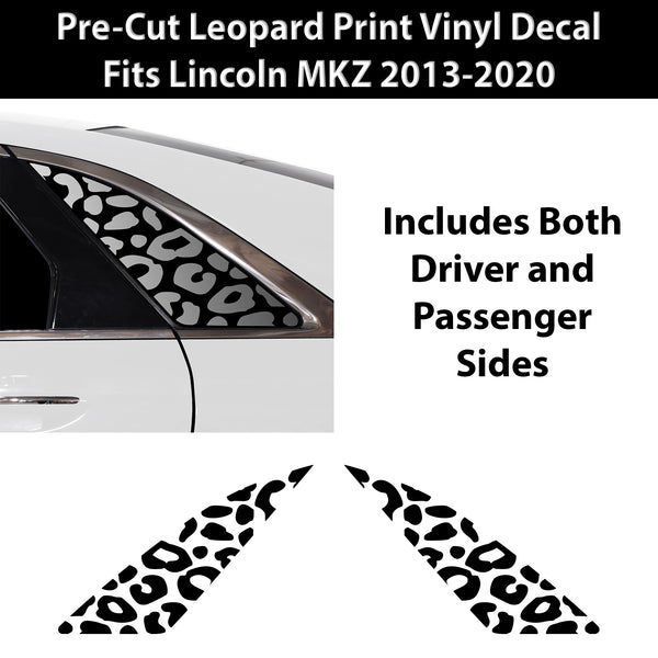 Animal Leopard Cheetah Cow Window Vinyl Decal Stickers Fits Lincoln MKZ 2013 - 2020 - Bogar Tech Designs