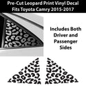 Animal Leopard Cheetah Cow Window Vinyl Decal Stickers Fits Toyota Camry 2015 - 2017 - Bogar Tech Designs